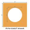Poster Palooza 10x10 Photo Mat Board for 6x6 Photos Precut Circle Shape Opening Acid Free Bevel Cut Picture Frame Mat, Steel Blue, Mat Board for Framing Photos & Artwork, 10-Pack Matboards view 2