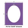 16x20 Mat Bevel Cut for 12x16 Photos - Precut Dark Purple Oval Shaped Photo Mat Board Opening - Acid Free Matte to Protect Your Pictures - Bevel Cut for Family Photos, Pack of 10 Matboards view 2