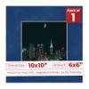 10x10 Mat Bevel Cut for 6x6 Photos - Precut Brooke Blue Suede Square Shaped Photo Mat Board Opening - Acid Free Matte to Protect Your Pictures - Bevel Cut for Family Photos, Pack of 1 Matboard view 1