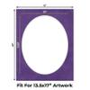 16x20 Mat Bevel Cut for 13.5x17 Photos - Precut Purple Crocus Suede Oval Shaped Photo Mat Board Opening - Acid Free Matte to Protect Your Pictures - Bevel Cut for Family Photos, Pack of 10 Matboards view 2