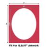 16x20 Mat Bevel Cut for 13.5x17 Photos - Precut Deep Red Oval Shaped Photo Mat Board Opening - Acid Free Matte to Protect Your Pictures - Bevel Cut for Family Photos, Pack of 25 Matboards view 2