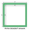 30x30 Mat Bevel Cut for 26x26 Photos - Precut Bright Green Square Shaped Photo Mat Board Opening - Acid Free Matte to Protect Your Pictures - Bevel Cut for Family Photos, Pack of 1 Matboard view 2