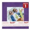 11x11 Mat Bevel Cut for 7x7 Photos - Precut Purple Crocus Suede Square Shaped Photo Mat Board Opening - Acid Free Matte to Protect Your Pictures - Bevel Cut for Family Photos, Pack of 1 Matboard view 1