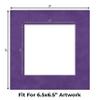 11x11 Mat Bevel Cut for 7x7 Photos - Precut Purple Crocus Suede Square Shaped Photo Mat Board Opening - Acid Free Matte to Protect Your Pictures - Bevel Cut for Family Photos, Pack of 1 Matboard view 2