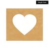 6x6 Mat Bevel Cut for 3x3 Photos - Precut Beige Suede Heart Shaped Photo Mat Board Opening - Acid Free Matte to Protect Your Pictures - Bevel Cut for Family Photos, Pack of 1 Matboard view 3
