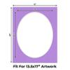 16x20 Mat Bevel Cut for 13.5x17 Photos - Precut Light Purple Oval Shaped Photo Mat Board Opening - Acid Free Matte to Protect Your Pictures - Bevel Cut for Family Photos, Pack of 25 Matboards view 2