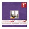 16x16 Mat Bevel Cut for 5x5 Photos - Precut Purple Crocus Suede Square Shaped Photo Mat Board Opening - Acid Free Matte to Protect Your Pictures - Bevel Cut for Family Photos, Pack of 1 Matboard view 1