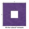 16x16 Mat Bevel Cut for 5x5 Photos - Precut Purple Crocus Suede Square Shaped Photo Mat Board Opening - Acid Free Matte to Protect Your Pictures - Bevel Cut for Family Photos, Pack of 1 Matboard view 2
