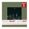 10x10 Mat Bevel Cut for 6x6 Photos - Precut Dill Green Square Shaped Photo Mat Board Opening - Acid Free Matte to Protect Your Pictures - Bevel Cut for Family Photos, Pack of 1 Matboard view 1