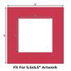 Poster Palooza 10x10 Mat Bevel Cut for 6x6 Photos - Precut Deep Red Square Shaped Photo Mat Board Opening - Acid Free Matte to Protect Your Pictures - Bevel Cut for Family Photos, Pack of 1 Matboard view 2