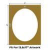 16x20 Mat Bevel Cut for 13.5x17 Photos - Precut Metallic Gold Oval Shaped Photo Mat Board Opening - Acid Free Matte to Protect Your Pictures - Bevel Cut for Family Photos, Pack of 10 Matboards view 2