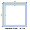 30x30 Mat Bevel Cut for 26x26 Photos - Precut Baby Blue Square Shaped Photo Mat Board Opening - Acid Free Matte to Protect Your Pictures - Bevel Cut for Family Photos, Pack of 1 Matboard view 2