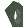 16x24 Mat Bevel Cut for 12x21 Photos - Precut Hunter Green Oval Shaped Photo Mat Board Opening - Acid Free Matte to Protect Your Pictures - Bevel Cut for Family Photos, Pack of 10 Matboards view 1