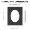 16x24 Mat Bevel Cut for 12x21 Photos - Precut Hunter Green Oval Shaped Photo Mat Board Opening - Acid Free Matte to Protect Your Pictures - Bevel Cut for Family Photos, Pack of 10 Matboards view 2
