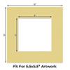 10x10 Mat Bevel Cut for 6x6 Photos - Precut Soft Yellow Square Shaped Photo Mat Board Opening - Acid Free Matte to Protect Your Pictures - Bevel Cut for Family Photos, Pack of 1 Matboard view 2