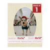 11x14 Mat Bevel Cut for 8x12 Photos - Precut Fresh Linen Canvas Oval Shaped Photo Mat Board Opening - Acid Free Matte to Protect Your Pictures - Bevel Cut for Family Photos, Pack of 1 Matboard view 1