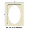 11x14 Mat Bevel Cut for 8x12 Photos - Precut Fresh Linen Canvas Oval Shaped Photo Mat Board Opening - Acid Free Matte to Protect Your Pictures - Bevel Cut for Family Photos, Pack of 1 Matboard view 2