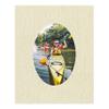 11x14 Mat Bevel Cut for 8x12 Photos - Precut Fresh Linen Canvas Oval Shaped Photo Mat Board Opening - Acid Free Matte to Protect Your Pictures - Bevel Cut for Family Photos, Pack of 1 Matboard view 4