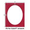 16x20 Mat Bevel Cut for 13.5x17 Photos - Precut Bright Red Suede Oval Shaped Photo Mat Board Opening - Acid Free Matte to Protect Your Pictures - Bevel Cut for Family Photos, Pack of 1 Matboard view 2