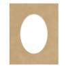 16x20 Mat Bevel Cut for 13.5x17 Photos - Precut Beige Suede Oval Shaped Photo Mat Board Opening - Acid Free Matte to Protect Your Pictures - Bevel Cut for Family Photos, Pack of 1 Matboard view 3