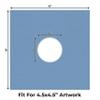 16x16 Mat Bevel Cut for 5x5 Photos - Precut Brittany Blue Circle Shaped Photo Mat Board Opening - Acid Free Matte to Protect Your Pictures - Bevel Cut for Family Photos, Pack of 25 Matboards view 2