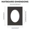 6x9 Mat Bevel Cut for 4x6 Photos - Precut Steel Blue Oval Shaped Photo Mat Board Opening - Acid Free Matte to Protect Your Pictures - Bevel Cut for Family Photos, Pack of 25 Matboards view 2