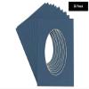 6x9 Mat Bevel Cut for 4x6 Photos - Precut Steel Blue Oval Shaped Photo Mat Board Opening - Acid Free Matte to Protect Your Pictures - Bevel Cut for Family Photos, Pack of 25 Matboards view 3