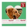 14x14 Mat Bevel Cut for 10x10 Photos - Precut Bright Green Heart Shaped Photo Mat Board Opening - Acid Free Matte to Protect Your Pictures - Bevel Cut for Family Photos, Pack of 1 Matboard view 1