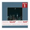 10x10 Mat Bevel Cut for 6x6 Photos - Precut Steel Blue Square Shaped Photo Mat Board Opening - Acid Free Matte to Protect Your Pictures - Bevel Cut for Family Photos, Pack of 1 Matboard view 1