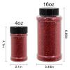 TORC 1 Pound Red Holographic Glitter 16OZ Mix Chunky Glitter Bulk for Resin Craft Cosmetic Art Festival Decoration view 4