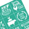 BOOLOOEN Self Adhesive Silk Screen Stencil Farmhouse Stencils Farm Animal Stencils Silk Screen Transfers Reusable Chalk Paste Stencil Paint on Wood, Fabric, Pillow, Wall DIY Home Decor Craft Project view 2