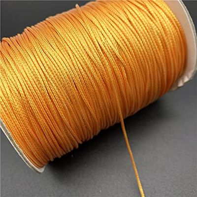 HZLXF1 0.5mm 0.8mm 1mm 1.5mm 2mm Gold Waxed Cotton Cord Rope Waxed Thread Cord String Strap Necklace Rope Suitable for Jewelry Making (Color : 0.8mm 10yards)