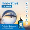 Bsrezn 200g UV Resin Kit with Light, Crystal Clear Solar Activated UV Epoxy Resin for Jewelry Making (100g x 2) view 2