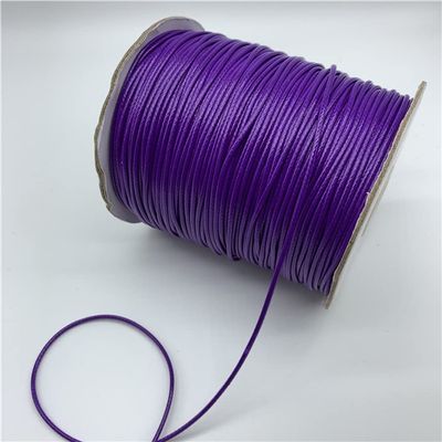 HZLXF1 0.5mm 0.8mm 1mm 1.5mm 2mm Purple Waxed Cotton Cord Waxed Thread Cord String Strap Necklace Rope Suitable for Jewelry Making (Color : 1, Size : 0.8mm 10yards)
