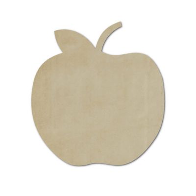 Wooden Apple Craft Shape, Classroom Art Unfinished Wood Craft, DIY Apple Ornament Cutout