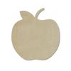 Wooden Apple Craft Shape, Classroom Art Unfinished Wood Craft, DIY Apple Ornament Cutout view 1