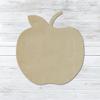 Wooden Apple Craft Shape, Classroom Art Unfinished Wood Craft, DIY Apple Ornament Cutout view 2