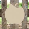 Wooden Apple Craft Shape, Classroom Art Unfinished Wood Craft, DIY Apple Ornament Cutout view 4