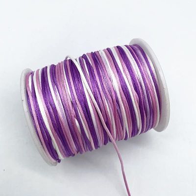 HZLXF1 1.0mm Colorful Line Cord Silk Satin Cord Nylon Cord DIY String Necklace Bracelets Cord (Color : 06, Size : (100yards))