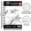 FIXSMITH 5.5"X8.5" Sketch Book | 400 Sheets (68 lb/100gsm) Sketchbook |Acid Free Drawing Paper | Spiral Bound Artist Sketch Pad | for Kids, Beginners, Artists & Professionals | Bright White view 3