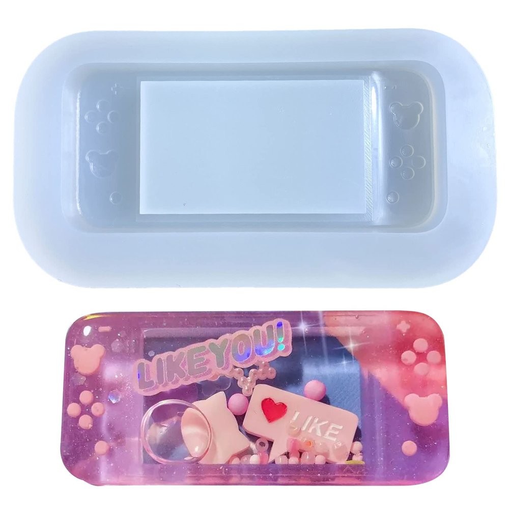 Diarypiece Silicone Quicksand Casting Epoxy Molds, Resin Shaker Molds for DIY Pendant Jewelry Making