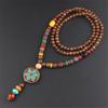 HXSCOO Fashion Long Sweater Pendant Chain Wooden Beaded Tassel Boho Bohemian Necklace Jewelry Nepal Wood Beads Pendant Necklace (Color : 5) view 3
