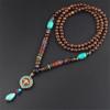 HXSCOO Fashion Long Sweater Pendant Chain Wooden Beaded Tassel Boho Bohemian Necklace Jewelry Nepal Wood Beads Pendant Necklace (Color : 5) view 4