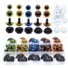 ARTCXC 120Pieces 11/23/26.5mm Safety Eyes and Nose Set with Washers For Crafts,11/23mm 5Colors Sun Style Safety Eyes Plastic Crochet Eyes and 26.5mm Black Safety Nose Dog Nose with Washers for DIY view 1