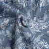 Ambesonne Floral Faux Suede Fabric by The Yard, Sketch of Chrysanthemums with Buds and Leaves, for Indoor Outdoor DIY Projects Upholstery, 5 Yards, Blue Grey Slate Blue view 3
