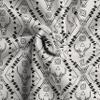Ambesonne Ethnic Faux Suede Fabric by The Yard, Abstract Tribal Elements Along Deer Heads Image Triangles and Circles, for Indoor Outdoor DIY Projects Upholstery, 3 Yards, Pearl and Charcoal Grey view 3