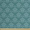 Ambesonne Victorian Faux Suede Fabric by The Yard, Repetitive Floral Ornamentals Curvy Blossom Inspired Motifs Illustration, for Indoor Outdoor DIY Projects Upholstery, 3 Yards, Teal and Pale Blue view 2