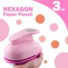 Hexagon Paper Punch 3 Inch - Large Punch for Paper Crafts Hexagon Hole Paper Punchers for Cardstock, Gift Wrapping, Greeting Cards and Scrapbook view 2