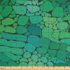 Ambesonne Alligator Faux Suede Fabric by The Yard, Exotic Crocodile Snakeskin Abstract Pattern Graphic Animal Print, for Indoor Outdoor DIY Projects Upholstery, 3 Yards, Teal Sea Green and Black view 2