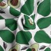 Ambesonne Avocado Faux Suede Fabric by The Yard, Pattern with Doodle Avocado Slices Cut in Half and Leaves Print, for Indoor Outdoor DIY Projects Upholstery, 2 Yards, Emerald Pale Green Brown view 3